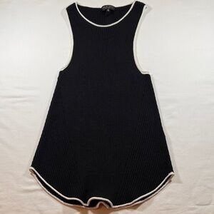 Rag & Bone Black Knit Tank with White Edges